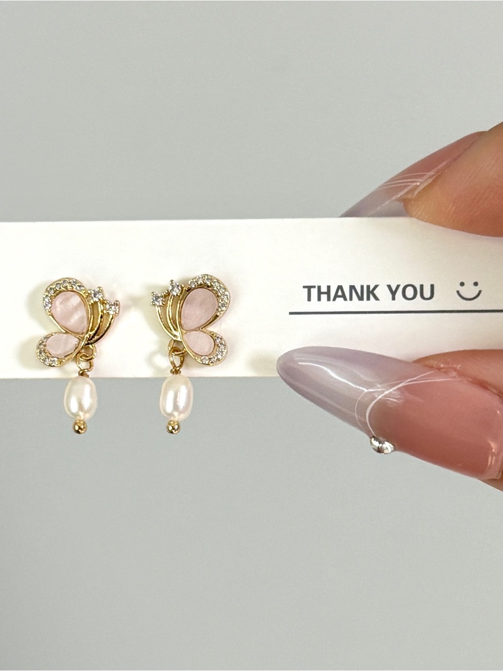 Gold Pearl Drop Earrings with shell Accent - White Pearls